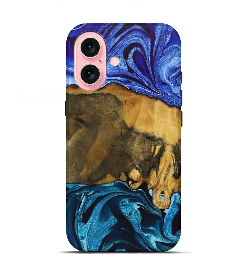 iPhone 16 Wood Live Edge Phone Case - Cohen (Ombre, 723607)