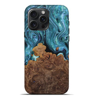 iPhone 16 Pro Max Wood Live Edge Phone Case - Camryn (Green, 723612)