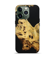 iPhone 13 Pro Wood Live Edge Phone Case - Kamila (Pure Black, 723620)