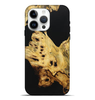 iPhone 15 Pro Max Wood Live Edge Phone Case - Kamila (Pure Black, 723620)