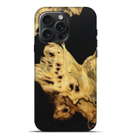 iPhone 16 Pro Max Wood Live Edge Phone Case - Kamila (Pure Black, 723620)