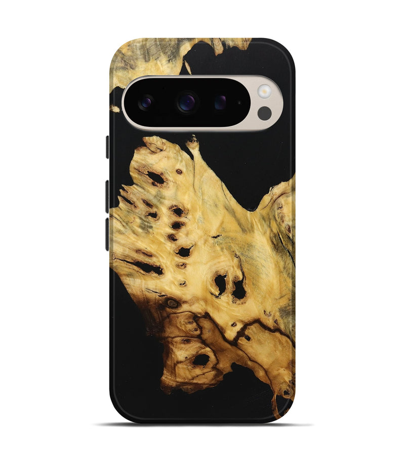 Pixel 9 Wood Live Edge Phone Case - Kamila (Pure Black, 723620)