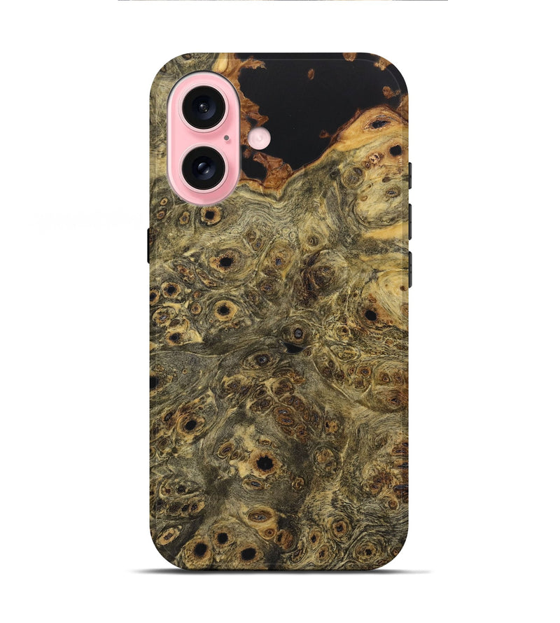 iPhone 16 Wood Live Edge Phone Case - Pat (Wood Burl, 723623)