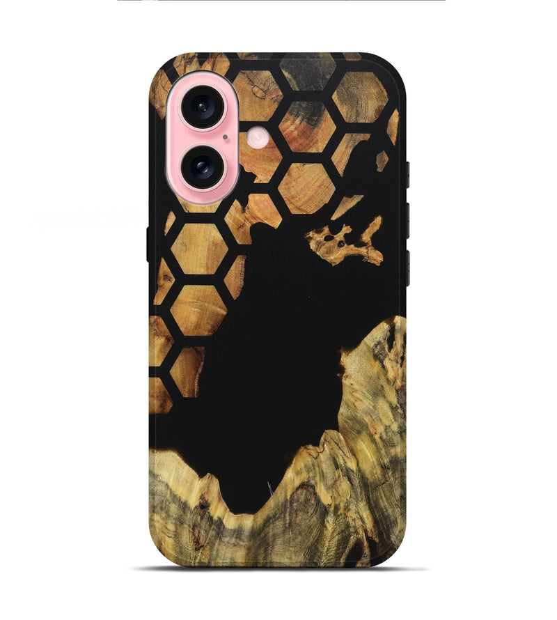 iPhone 16 Wood Live Edge Phone Case - Lorena (Pattern, 723624)