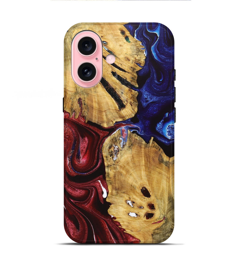 iPhone 16 Wood Live Edge Phone Case - Caroline (Ombre, 723626)