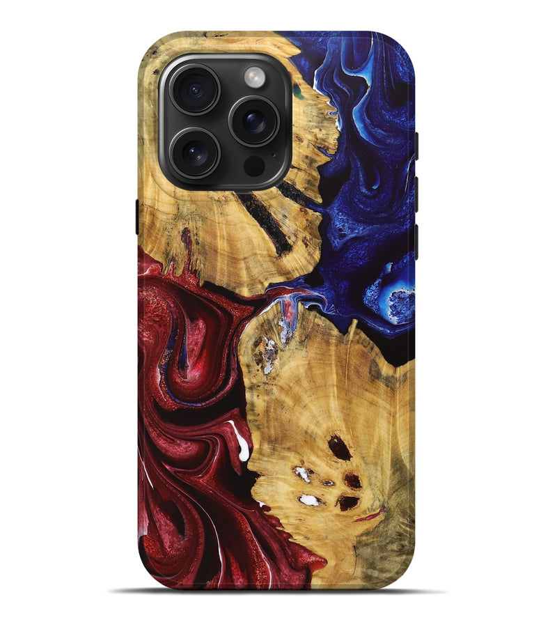 iPhone 16 Pro Max Wood Live Edge Phone Case - Caroline (Ombre, 723626)