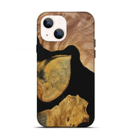 iPhone 13 Wood Live Edge Phone Case - Zander (Pure Black, 723627)