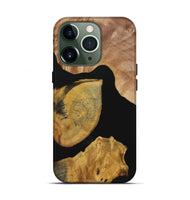 iPhone 13 Pro Wood Live Edge Phone Case - Zander (Pure Black, 723627)