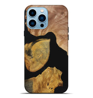 iPhone 14 Pro Max Wood Live Edge Phone Case - Zander (Pure Black, 723627)