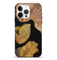 iPhone 15 Pro Max Wood Live Edge Phone Case - Zander (Pure Black, 723627)