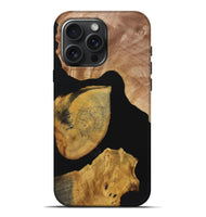 iPhone 16 Pro Max Wood Live Edge Phone Case - Zander (Pure Black, 723627)