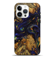 iPhone 15 Pro Max Wood Live Edge Phone Case - Kyle (Blue, 723638)