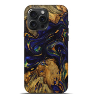 iPhone 16 Pro Max Wood Live Edge Phone Case - Kyle (Blue, 723638)