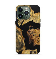 iPhone 13 Pro Wood Live Edge Phone Case - Terry (Pure Black, 723641)