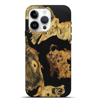 iPhone 15 Pro Max Wood Live Edge Phone Case - Terry (Pure Black, 723641)