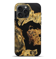 iPhone 16 Pro Max Wood Live Edge Phone Case - Terry (Pure Black, 723641)