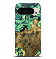 Pixel 9 Pro XL Wood Live Edge Phone Case - Deloris (Green, 723643)