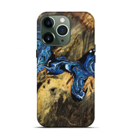 iPhone 13 Pro Wood Live Edge Phone Case - Nelson (Blue, 723673)