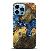 iPhone 14 Pro Max Wood Live Edge Phone Case - Nelson (Blue, 723673)