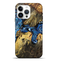 iPhone 15 Pro Max Wood Live Edge Phone Case - Nelson (Blue, 723673)