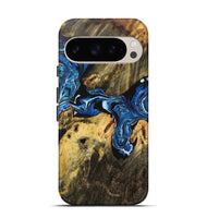 Pixel 9 Wood Live Edge Phone Case - Nelson (Blue, 723673)