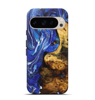 Pixel 9 Wood Live Edge Phone Case - Brenden (Blue, 723678)