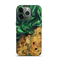 iPhone 13 Pro Wood Live Edge Phone Case - Halle (Green, 723691)