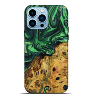 iPhone 14 Pro Max Wood Live Edge Phone Case - Halle (Green, 723691)