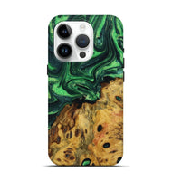 iPhone 15 Pro Wood Live Edge Phone Case - Halle (Green, 723691)