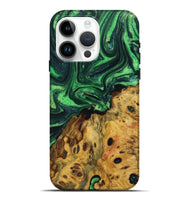 iPhone 15 Pro Max Wood Live Edge Phone Case - Halle (Green, 723691)