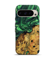 Pixel 9 Pro Wood Live Edge Phone Case - Halle (Green, 723691)