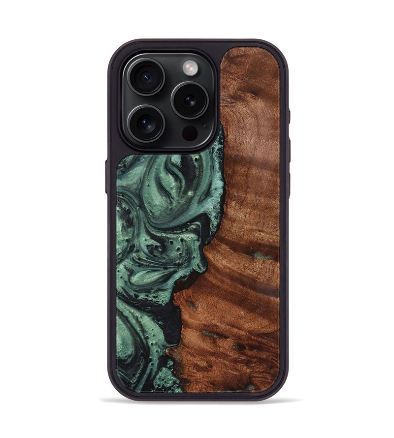 iPhone 15 Pro Wood Phone Case - Dillon (Green, 723707)