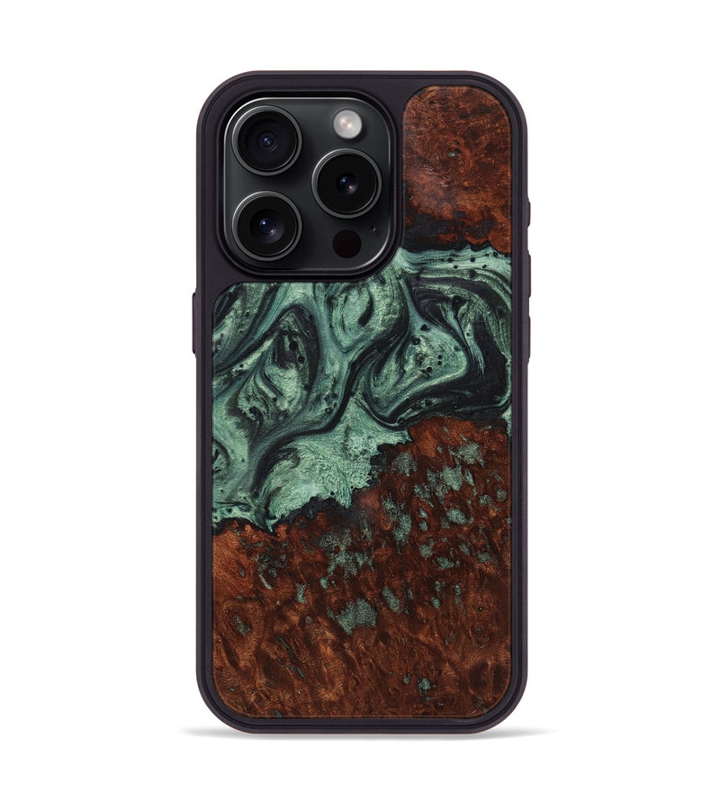 iPhone 15 Pro Wood Phone Case - Trent (Green, 723708)