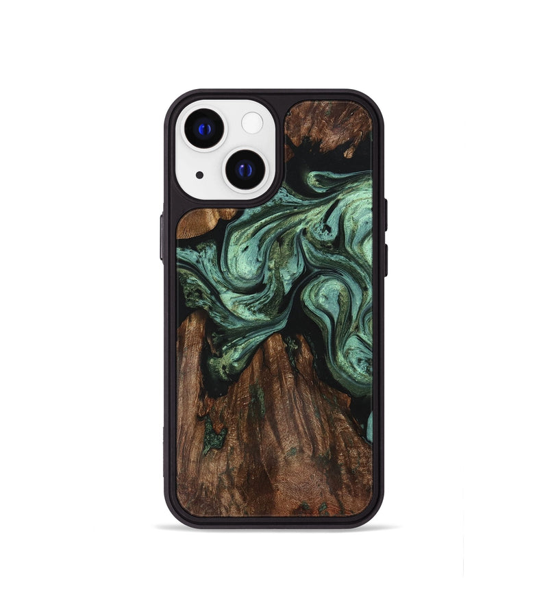 iPhone 13 mini Wood Phone Case - Shelia (Green, 723715)