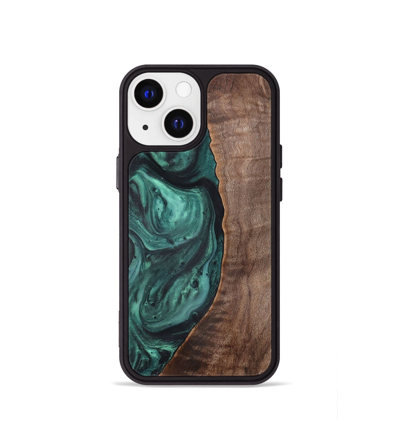 iPhone 13 mini Wood Phone Case - Felicity (Green, 723721)