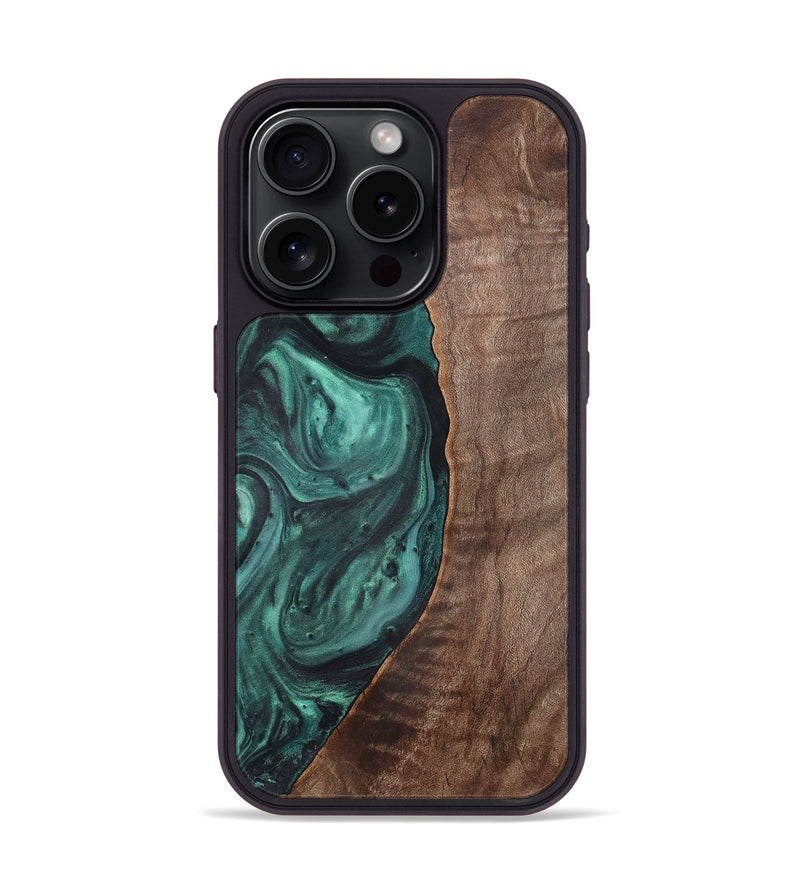 iPhone 15 Pro Wood Phone Case - Felicity (Green, 723721)