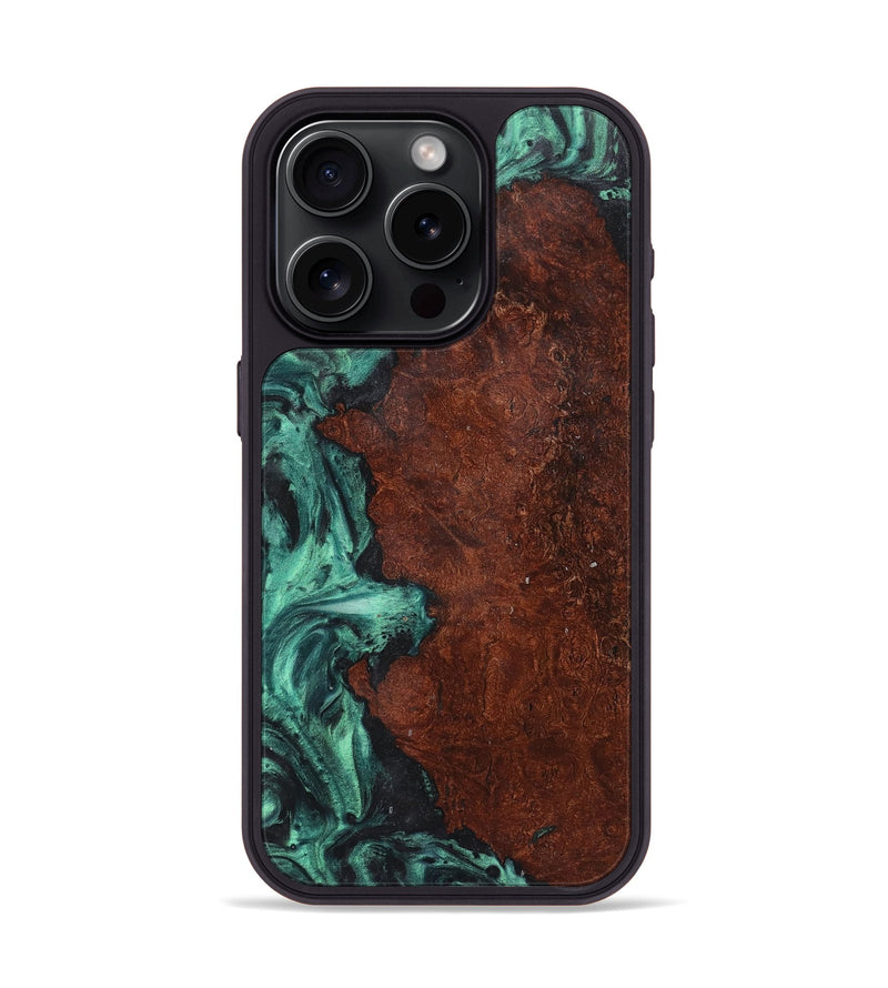 iPhone 15 Pro Wood Phone Case - Zander (Green, 723722)