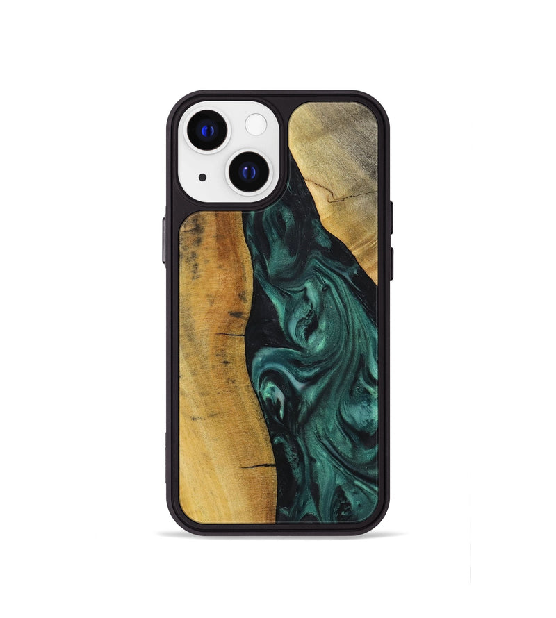 iPhone 13 mini Wood Phone Case - Ron (Green, 723725)