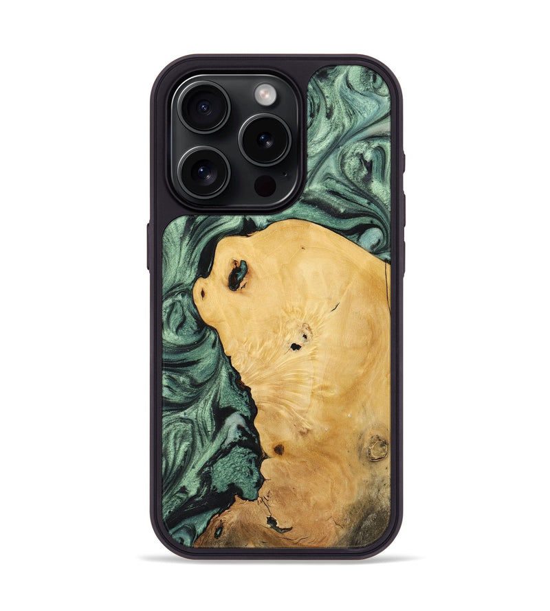 iPhone 15 Pro Wood Phone Case - Bob (Green, 723735)