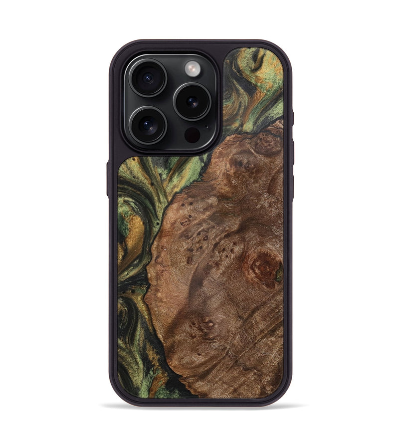 iPhone 15 Pro Wood Phone Case - Charlee (Green, 723739)