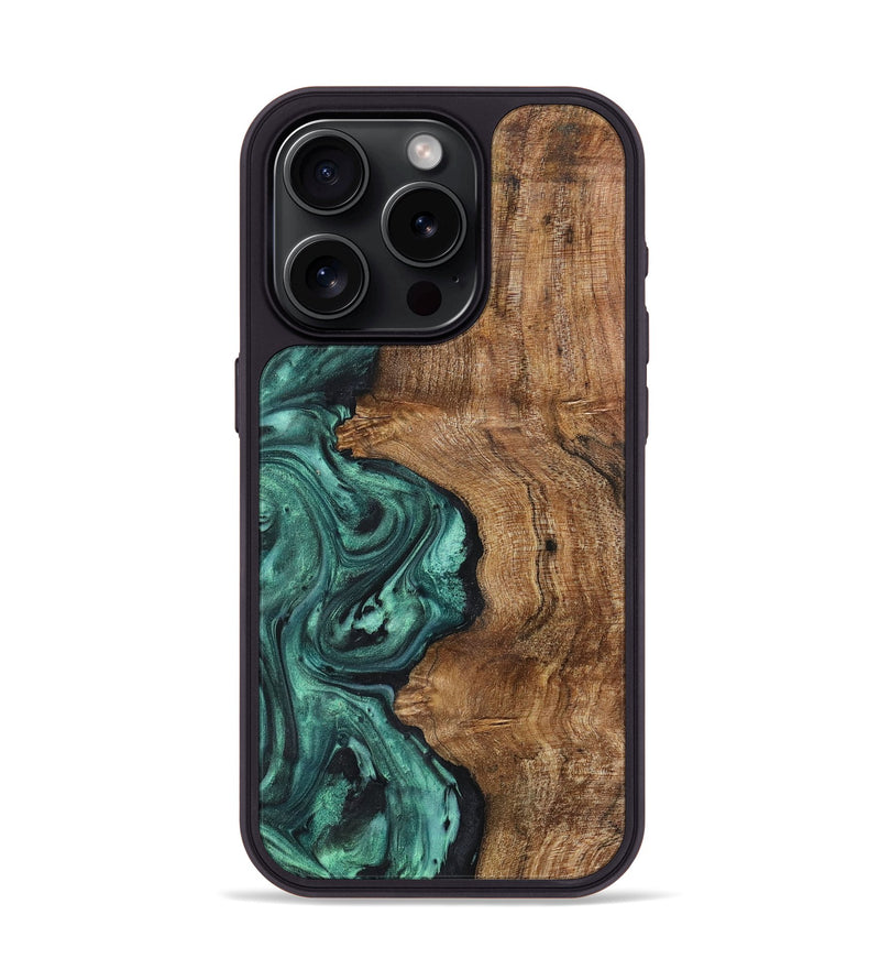 iPhone 15 Pro Wood Phone Case - Gracelyn (Green, 723743)