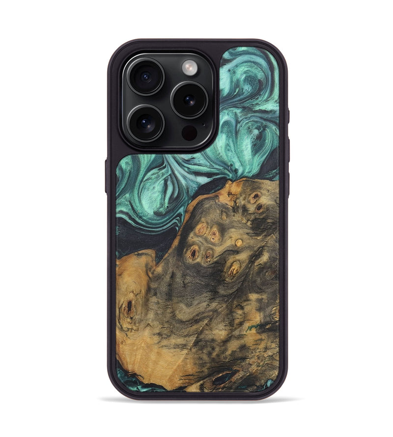 iPhone 15 Pro Wood Phone Case - Donnie (Green, 723744)