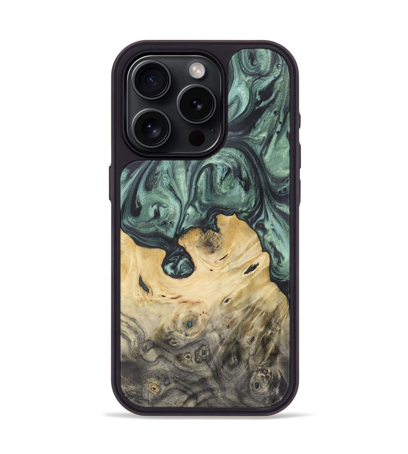 iPhone 15 Pro Wood Phone Case - Jaqueline (Green, 723752)