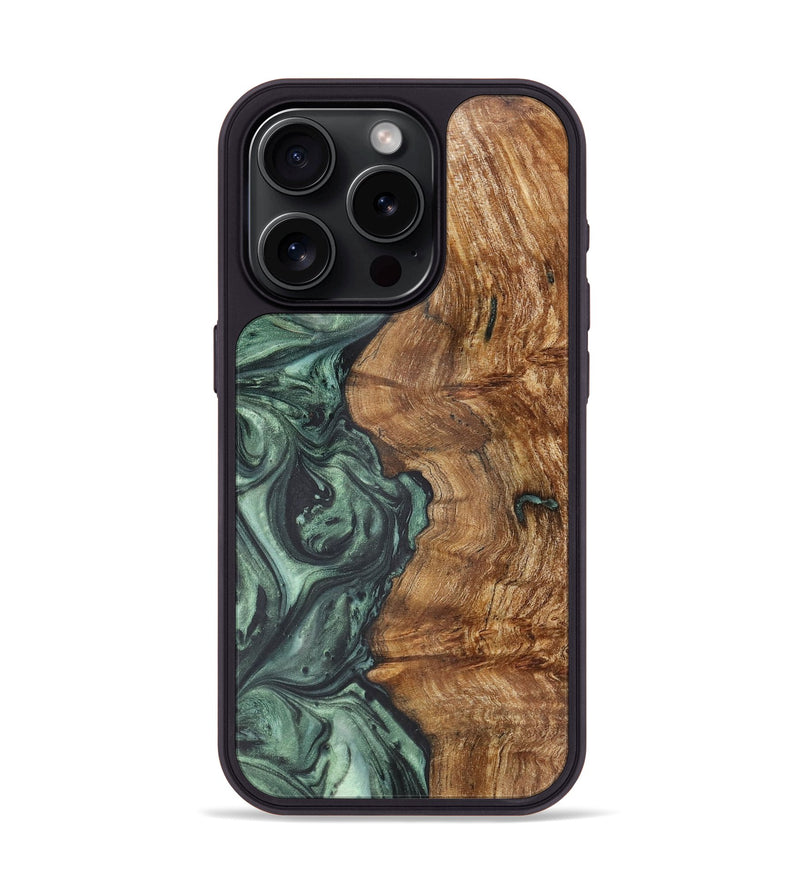 iPhone 15 Pro Wood Phone Case - Griffin (Green, 723755)