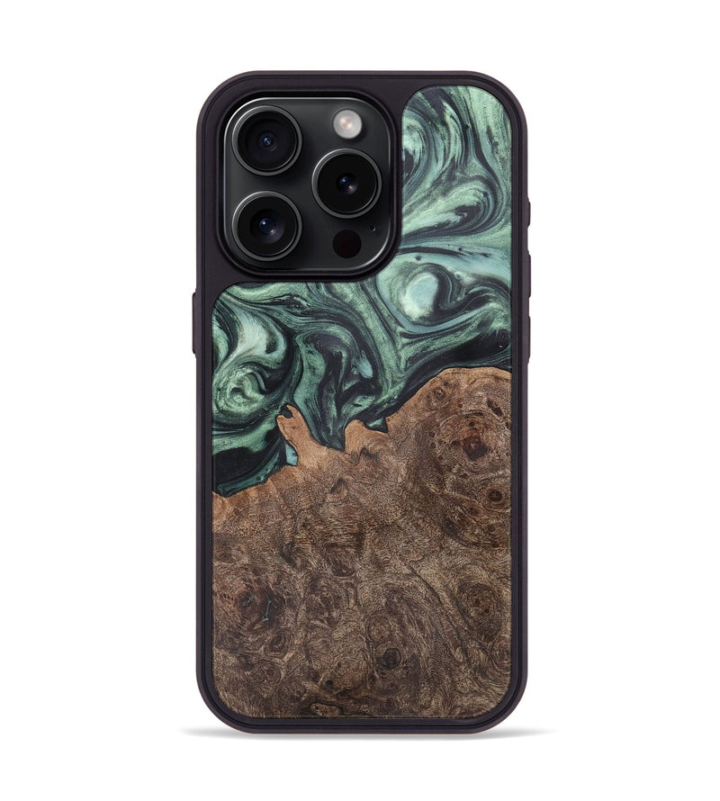 iPhone 15 Pro Wood Phone Case - Adrienne (Green, 723756)