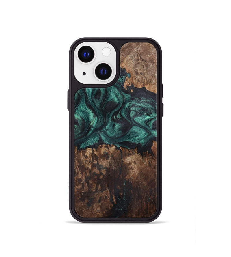 iPhone 13 mini Wood Phone Case - Francis (Green, 723758)