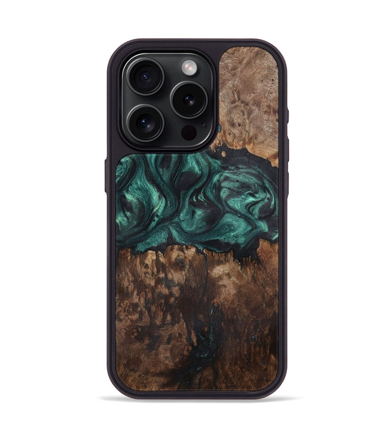 iPhone 15 Pro Wood Phone Case - Francis (Green, 723758)