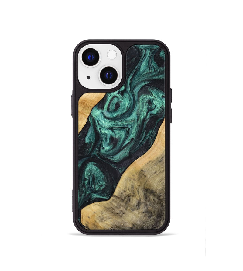 iPhone 13 mini Wood Phone Case - Deloris (Green, 723760)