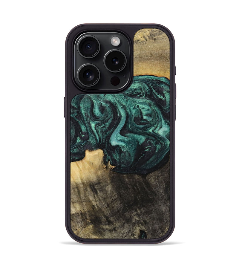 iPhone 15 Pro Wood Phone Case - Rafael (Green, 723761)