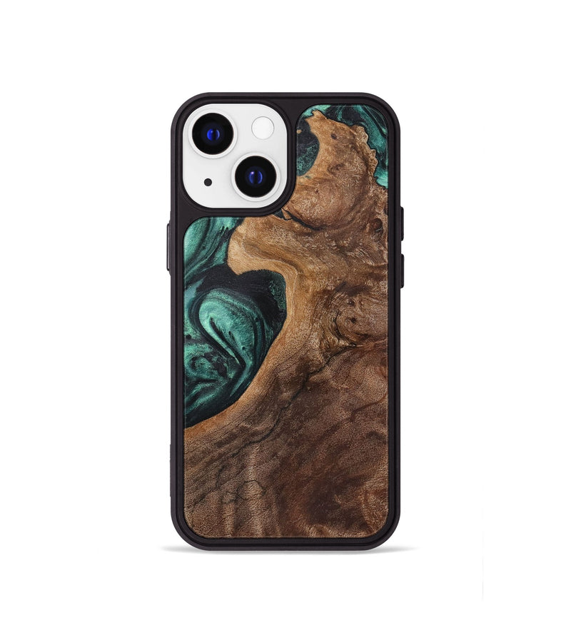 iPhone 13 mini Wood Phone Case - Alondra (Green, 723762)